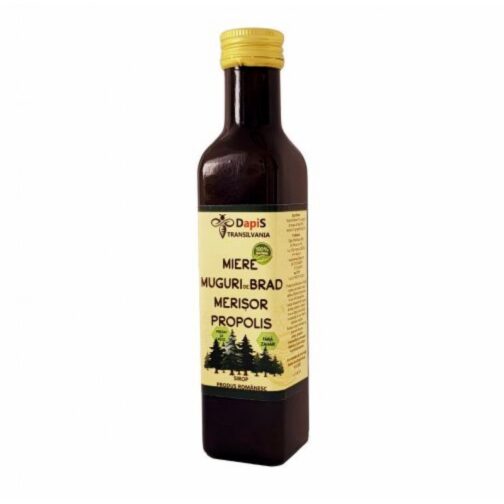 Sirop de muguri de brad cu miere, propolis si merisor 250 ml